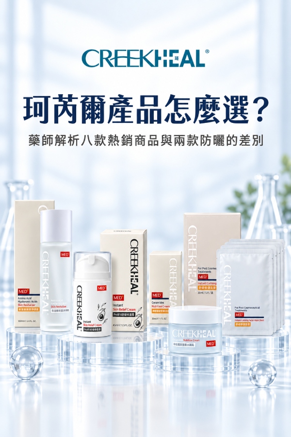 珂芮爾怎麼選？藥師解析八款熱銷商品與兩款防曬的差別